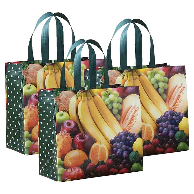 High Quality Logo Product Non Woven Grocery Bags Printed Laminated Fabric Non Woven Tote Bags