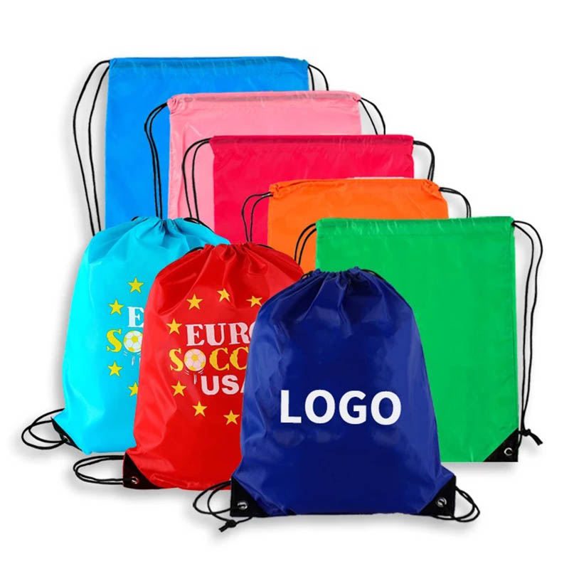 Cheap Colorful Polyester Drawstring Bag Printed Drawstring Gym Bag Personalized Tropical Pull String Bag