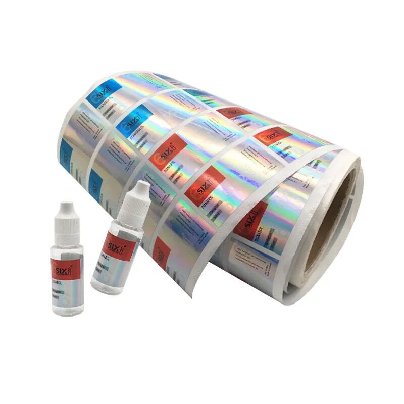 Custom Printing 2ml Holographic Stickers 10ml HGH Steroid Labels Injection Vial Labels