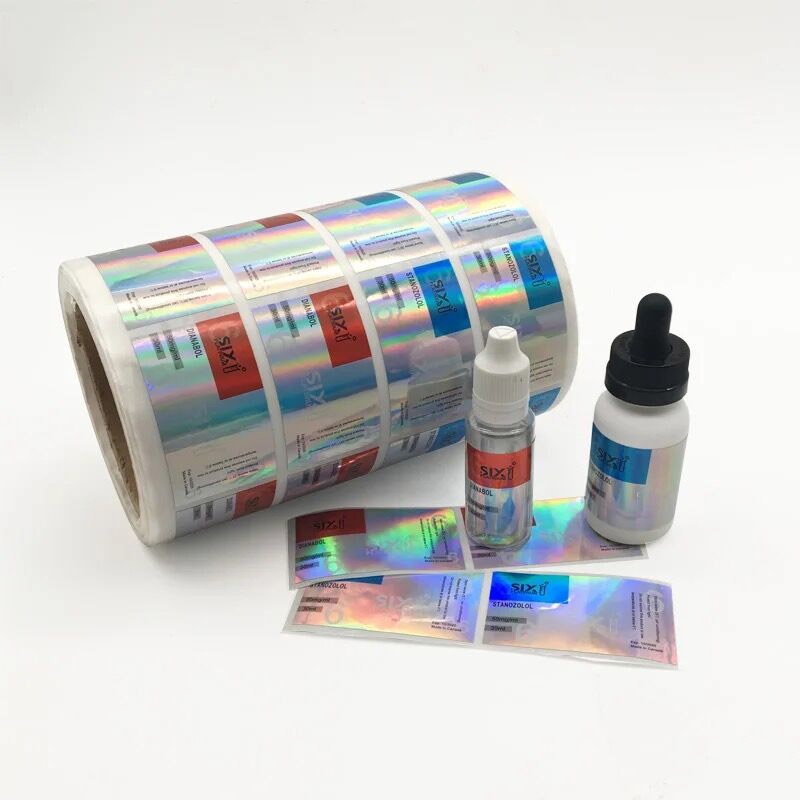 Custom Printing 2ml Holographic Stickers 10ml HGH Steroid Labels Injection Vial Labels