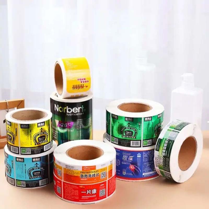 Personalised Durable Vinyl Stickers for Bottles Custom Packaging Labels for Jars Self Adhesive Label Roll