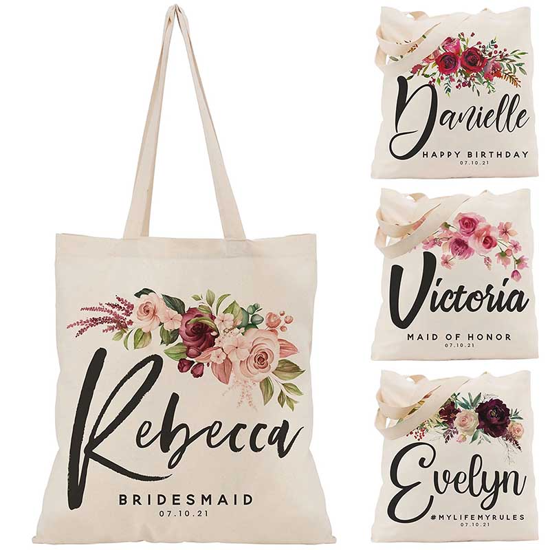 Hot Sale Eco Friendly Canvas Shopping Bags Printed Organic Cotton Bag Personalized Totes