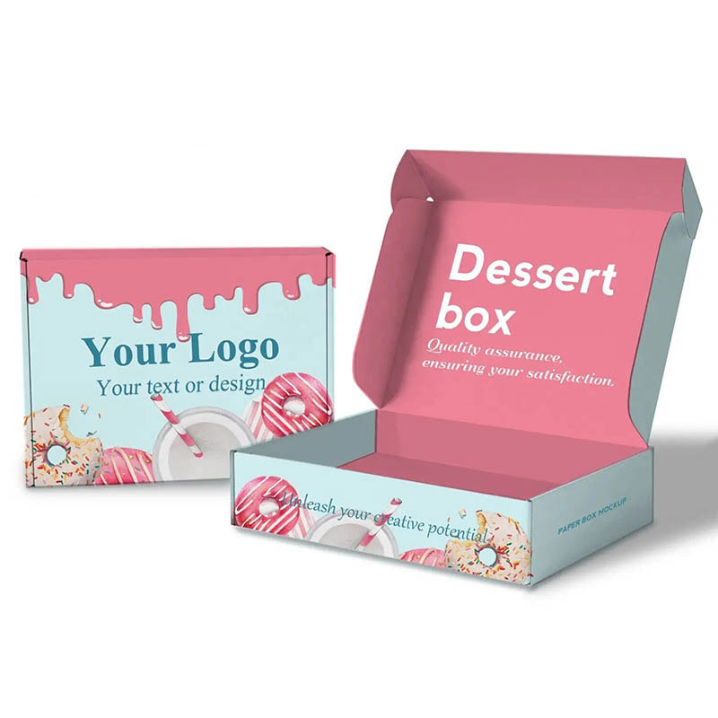 Custom Food Graded Packaging Paper Cookie Boxes Eco-friendly Foldable Cardboard Cupcake Boxes