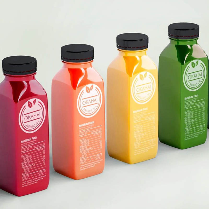 Custom Shrink Labels Waterproof Labels for Bottles Mango Juice Print Your Own Stickers for Beverage