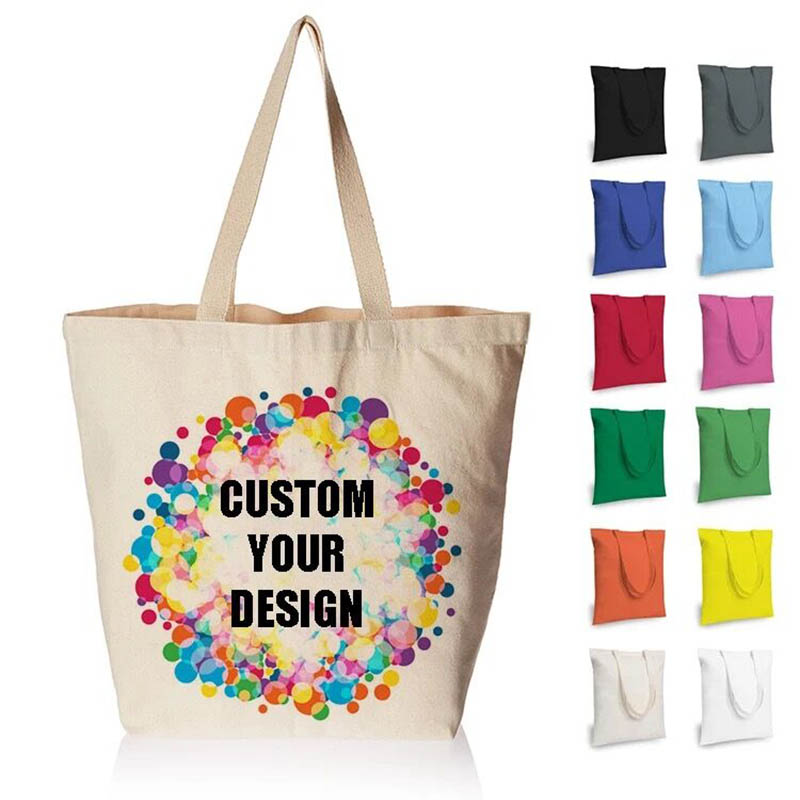 Hot Sale Eco Friendly Canvas Shopping Bags Printed Organic Cotton Tote Personalized Totes